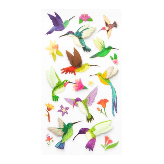 Glitter Hummingbirds Dimensional Stickers by Recollections™
